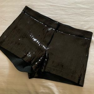 Black Sequin Shorts